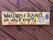 Funny Beer Wine Drinking Wood Sign Rustic Man Cave Decor 20 X 5.5  She Shed