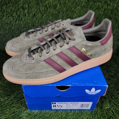 Adidas Handball Spezial Mens 8.5 / Womens 9.5 Olive Green Gum Bottom JQ8297
