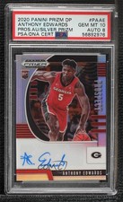 2020-21 Prizm Draft Picks Prospect Silver Anthony Edwards PSA 10 GEM MT Auto uk2