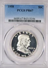 1958 Franklin Half Dollar Proof PCGS PR 67 PF Frosty Silver Coin 50C