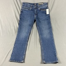 Buffalo David Bitton Jeans Ash Slim Stretch 33 x 30 Blue Medium Wash MSRP 109