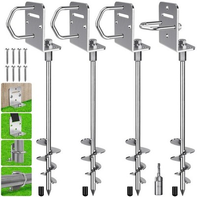 Benelabel 4 Pack 30 Ground Anchors Screw In Mobile Home Anchors Kits 2.8 Wide