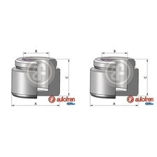 2X AUTOFREN 36mm KOLBEN BREMSSATTEL VORNE passend für AUDI A8 Q5 Q7 Q8 MERCEDES 