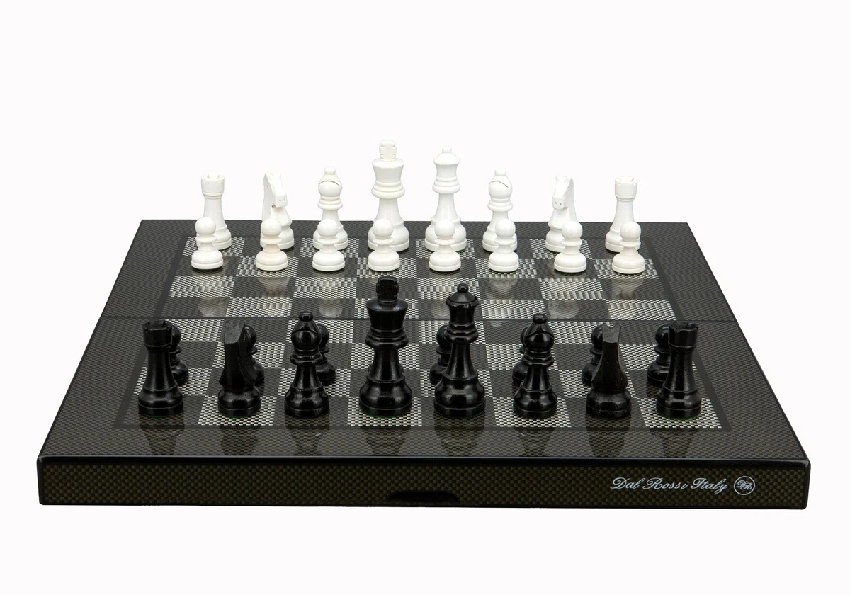 Dal Rossi 16in Carbon Fibre Folding Chess Set