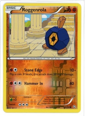 Roggenrola Reverse Holo 65/124 Dragons Exalted Pokemon Karte