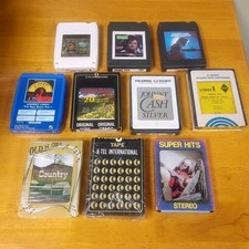 Johnny Cash 8 Track Tapes Lot Of 10-Man In Black Untested
