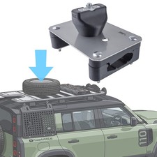 Spare Steel Wheel Roof Mount For Defender New L663 Land Rover Expedition Rack