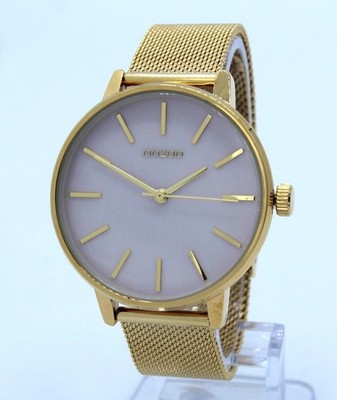Oozoo Design Damenuhr Milanaiseband lightrose/gold Perlmuttoptik Ø42mm C10622mgp