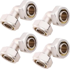 4PCS 3/4’’ Air Line Elbow Fittings for Shop Garage Compressed Air Piping System