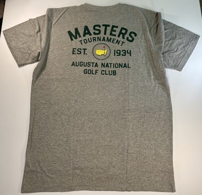2026 Masters Tournament Large L Men's Gray Shirt Augusta National Golf Club    