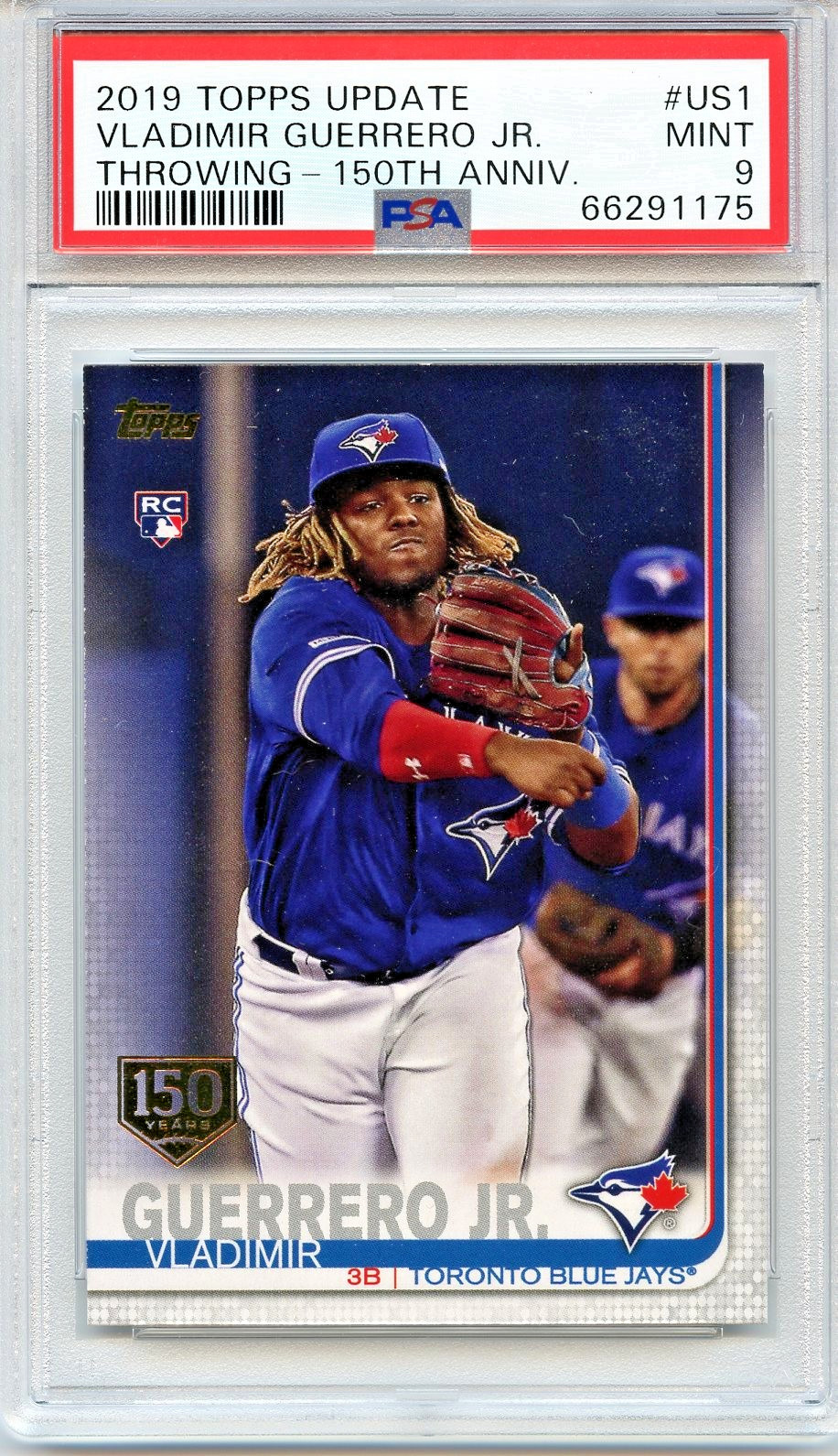 2019 Topps Update VLADIMIR GUERRERO JR. ~ 150th Anniversary Rookie RC #US1 PSA 9