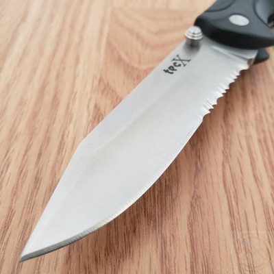 Case XX TecX Linerlock Folding Knife 3.5'' Partially Serrated Blade Nylon Handle
