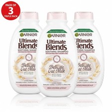 Pack of 3 Garnier Ultimate Blends Delicate Oat Milk Gentle Shampoo 400ml 12.99 per litre