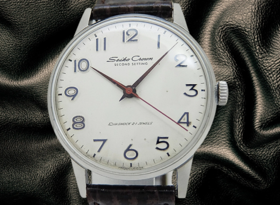 Seiko Crown J14096 21 Jewels Cal. 560 SS Manual 34mm Men's Antique