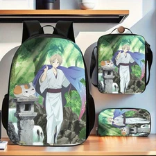 Natsumes Book of Friends Polyester Backpack Set 3pcs