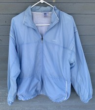 VTG Reebok Woman  s Full Zip Windbreaker Size XL SKY Blue