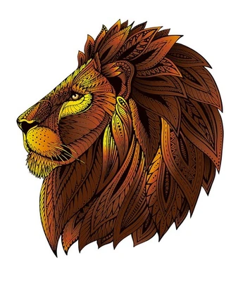 Eureka Rainbow Wooden Puzzle - LION - Image 1 of 4