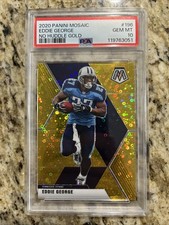 Eddie George [No Huddle Gold] #196 2020 Panini Mosaic 9/10 PSA Gem Mint 10