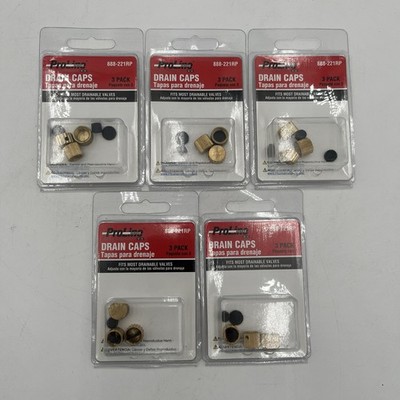 NEW!! 15 Count Proline Drain Caps - Waste Cap & Washer - (5) 3 packs 881-221RP