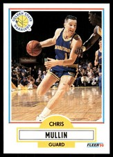 Chris Mullin 1990-91 Fleer #66 Warriors NBA READ FREE SHIPPING AutographDen