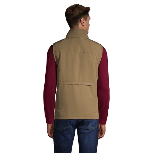 NEW Lands' End Men's UPF 50 Quilted Travel Golf Vest Coolibar Olive Tan Size XL - Picture 2 of 10