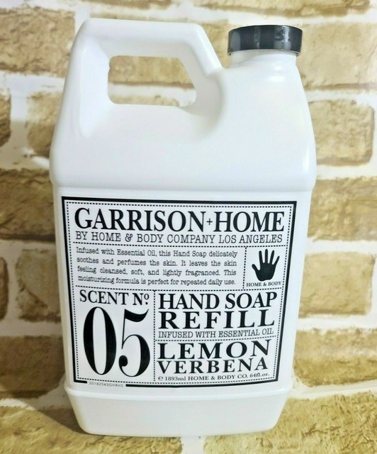 Garrison + Home Hand Soap Refill 64 Fl Oz Lemon Verbena W Essential Oil