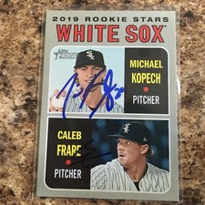 Michael Kopech & Caleb Frare Signed 2019 Topps Heritage Chicago White Sox Rc