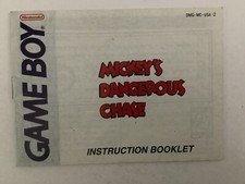 Mickey's Dangerous Chase GameBoy Nintendo Instruction Manual Only