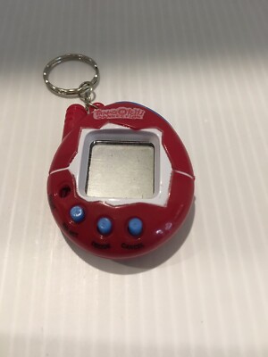 Tamagotchi Connection Red- Chinese KO - TESTED WORKING Missing  Reset Button