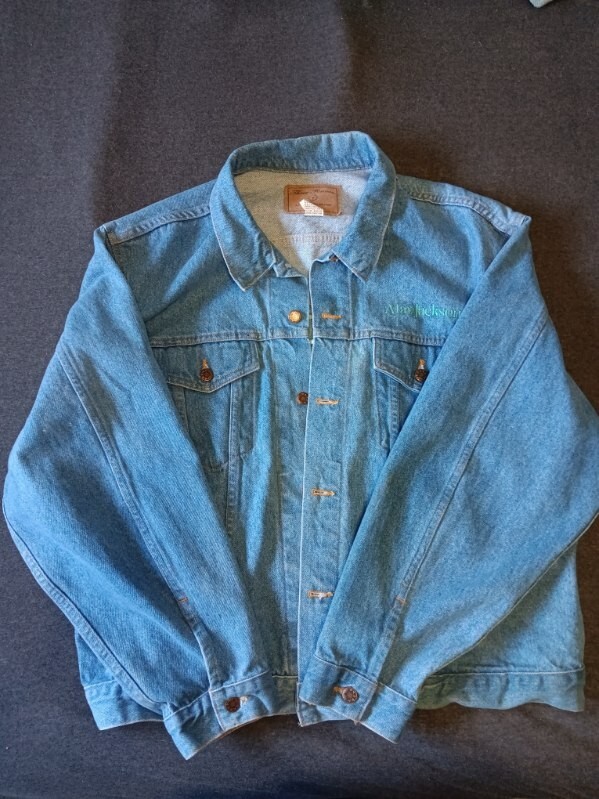Vintage Alan Jackson Denim Jean Road Crew Tour Jacket A Lot About