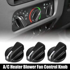 3pcs A/C Heater Blower Fan Control Knob for Jeep Wrangler 95-05 05011218AC Black