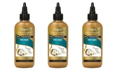 BL Bigen Semi-Permanent Hair color #Tb3 Turquoise Blue 3oz each *Three pack*