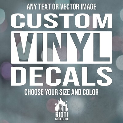 #ad Custom Vinyl Decal Create Your Own Decal for Cars Drinkware Custom Lettering $23.99