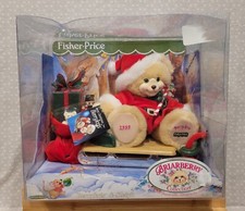 1999 Fisher Price Briarberry Collection Berrykris Sleigh Christmas Teddy Bear