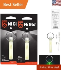 Ni Glo 2” Glowing Keychain for Safe Camping, Scuba, and Night Fishing Adventures