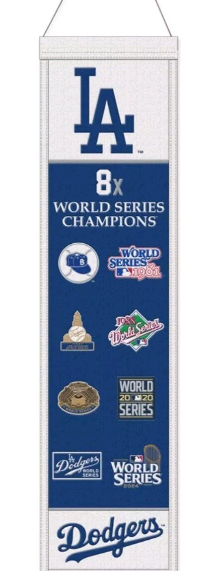 LOS ANGELES DODGERS 8X WORLD SERIES CHAMPIONS EMBROIDERED