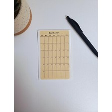 Small Calendar Stickers for Planners and Journals  Start on Any Month  3" x 5"