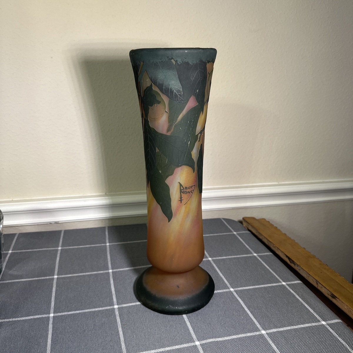 Antique Daum Nancy French Cameo Glass Vase 15” Tall | eBay