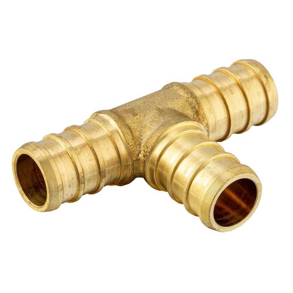 EFIELD 100 PCS 1/2" Pex Crimp Brass Fitting Tee Elbow Coupler 10/Ea 70 Clamps - Image 3 of 4