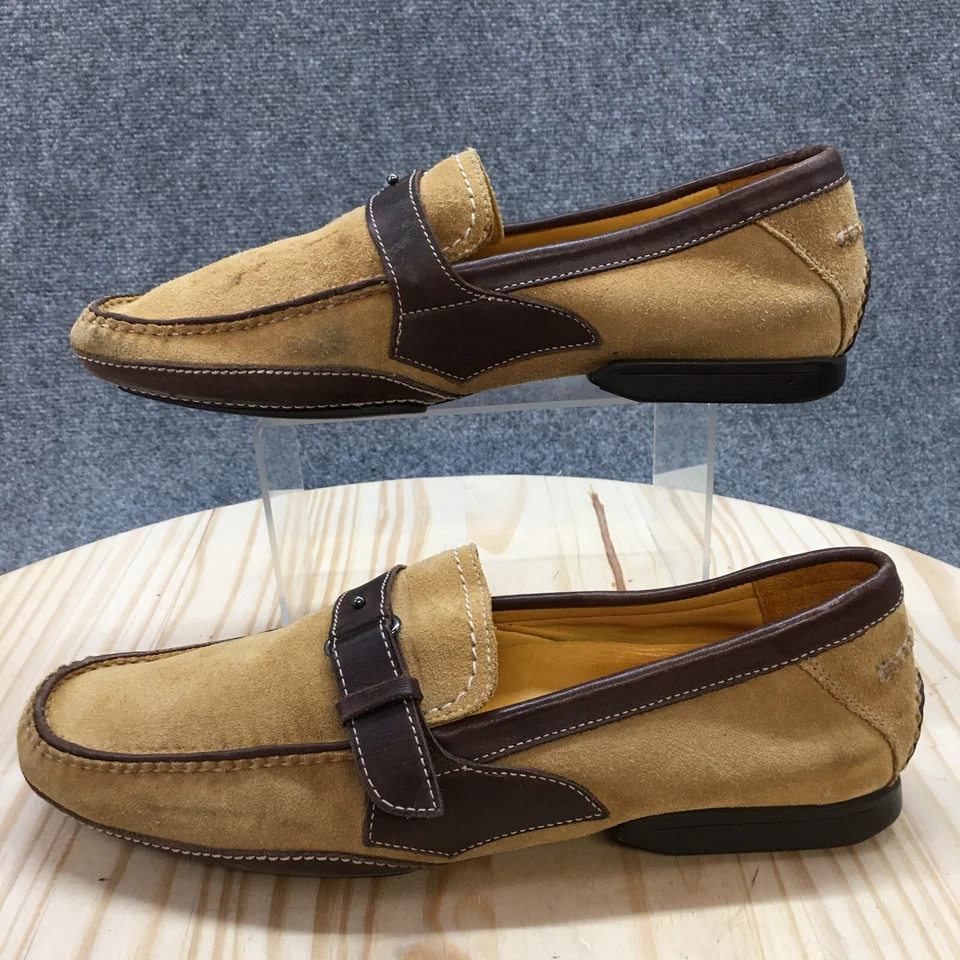 Bacco Bucci Zapatos Para Hombres 10 M Torrado Mocasines Marrón Sin Cordones Informales Cómodos Parte Superior Baja Foto 3 de 4