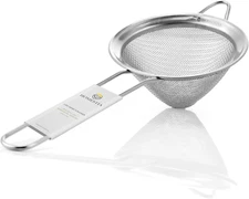 3.3" Fine Mesh Strainer for Kitchen, 304 Stainless Steel Cocktail Sieve Sifters
