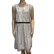 Love Crazy Dress sleeveless Sz 24 lace overlay lined dress Zip Back Dress