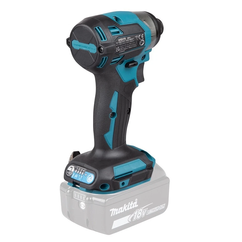 Avvitatore a percussione Makita DTD173Z 18V LXT brushless 1/4" solo corpo - nuovo lancio - Immagine 3 di 4