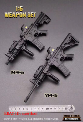 Mini Times M4 Weapon Set Plastic Gun Rifle Model Fit 1/6 Soldier