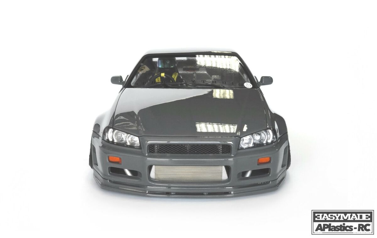 Custom RC 1/10 Drift NISSAN SKYLINE R34 AWD DRIFT Car RTR W/ LED