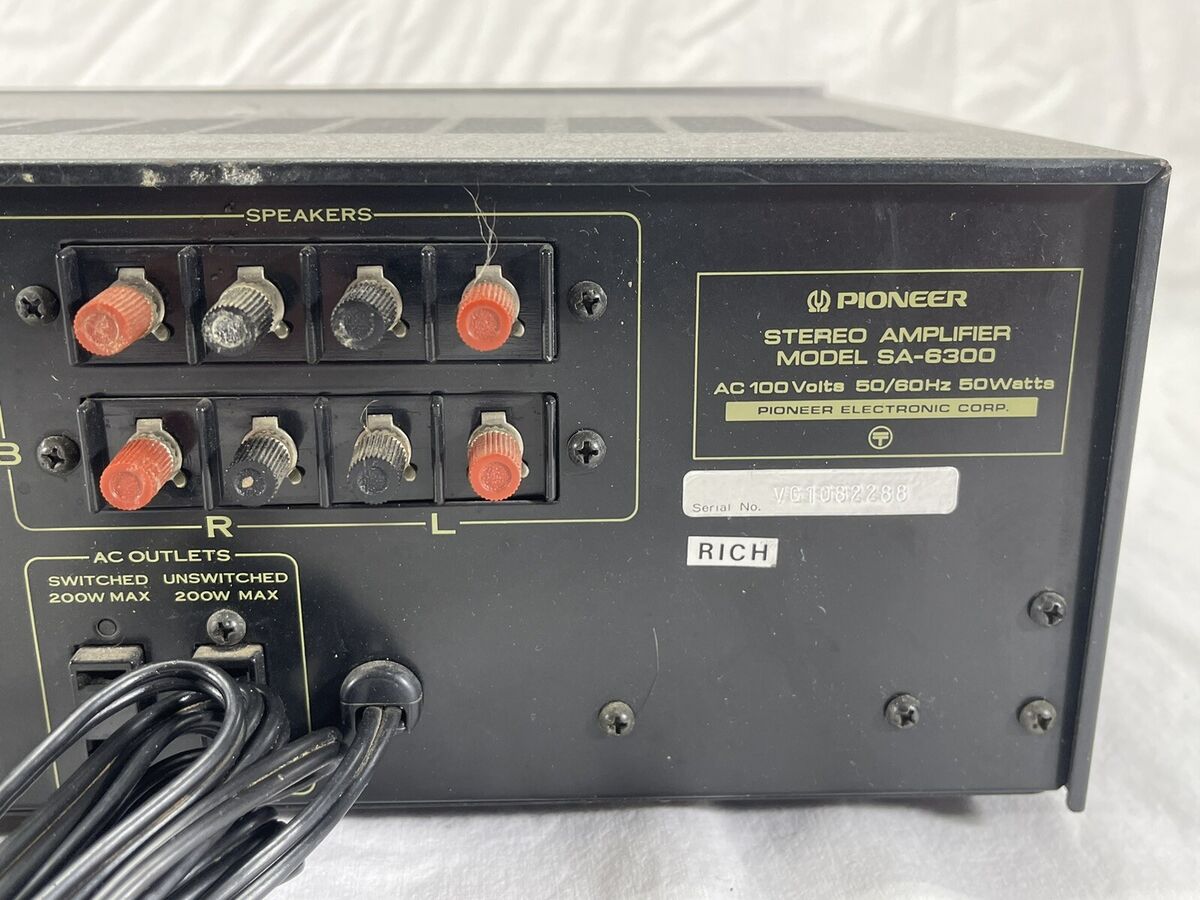Pioneer SA-6300 Stereo Amplifier - Powers On - AS IS Pioneer SA-6300 Stereo Amplifier - Powers On - AS IS