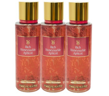 3 VICTORIA'S SECRET RICH HONEYSUCKLE APRICOT FRAGRANCE MIST BODY 8.4 FL OZ NEW