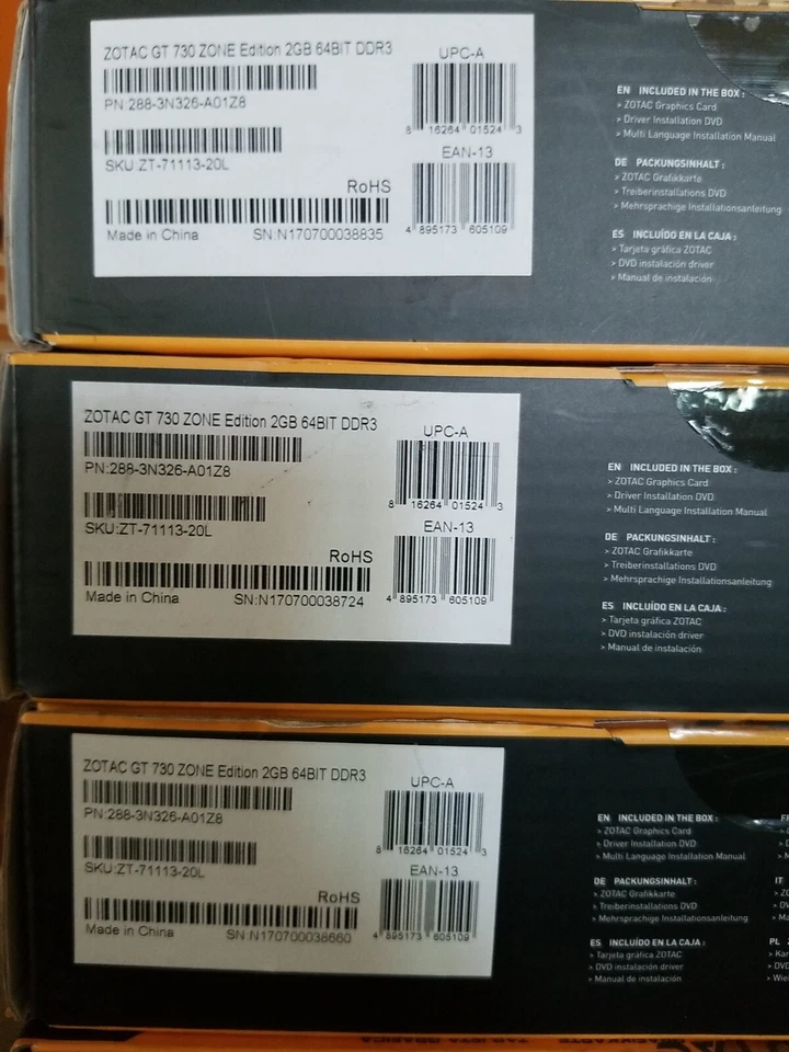 ZOTAC NVIDIA GeForce GT 730  2GB DDR3 Graphics Card lot x 4 card - Image 2 of 4