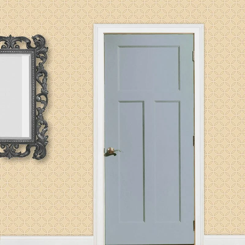 Miniatura per Casa Delle Bambole Stilizzato Circles Su Beige Carta da Parati - Immagine 2 di 4