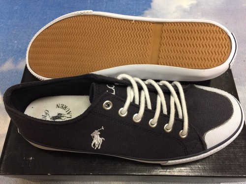 Polo Ralph Lauren Chandler Canvas Lace Sneaker Kid Size 12, Youth Size 4.5 - Picture 4 of 9